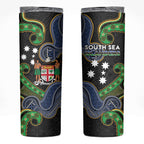 South Sea Islanders And Fiji Skinny Tumbler Fijian Coat Of Arms And Southern Cross