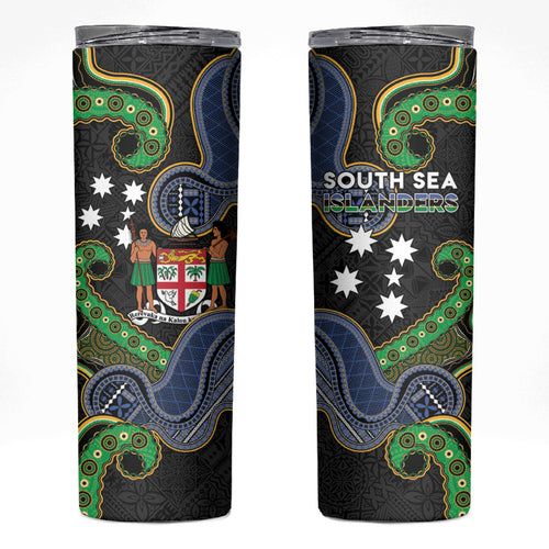 South Sea Islanders And Fiji Skinny Tumbler Fijian Coat Of Arms And Southern Cross