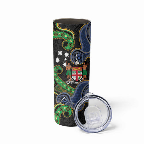 South Sea Islanders And Fiji Skinny Tumbler Fijian Coat Of Arms And Southern Cross
