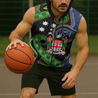 South Sea Islanders And Fiji Sleeveless Zip Hoodie Fijian Coat Of Arms And Southern Cross