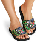 South Sea Islanders And Fiji Slide Sandals Fijian Coat Of Arms And Southern Cross
