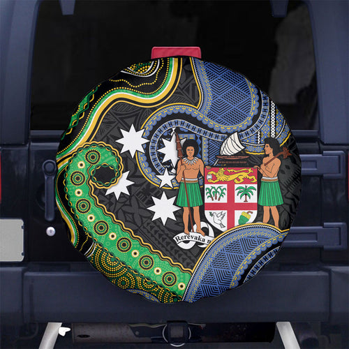 South Sea Islanders And Fiji Spare Tire Cover Fijian Coat Of Arms And Southern Cross