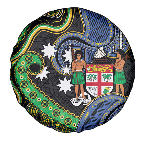 South Sea Islanders And Fiji Spare Tire Cover Fijian Coat Of Arms And Southern Cross