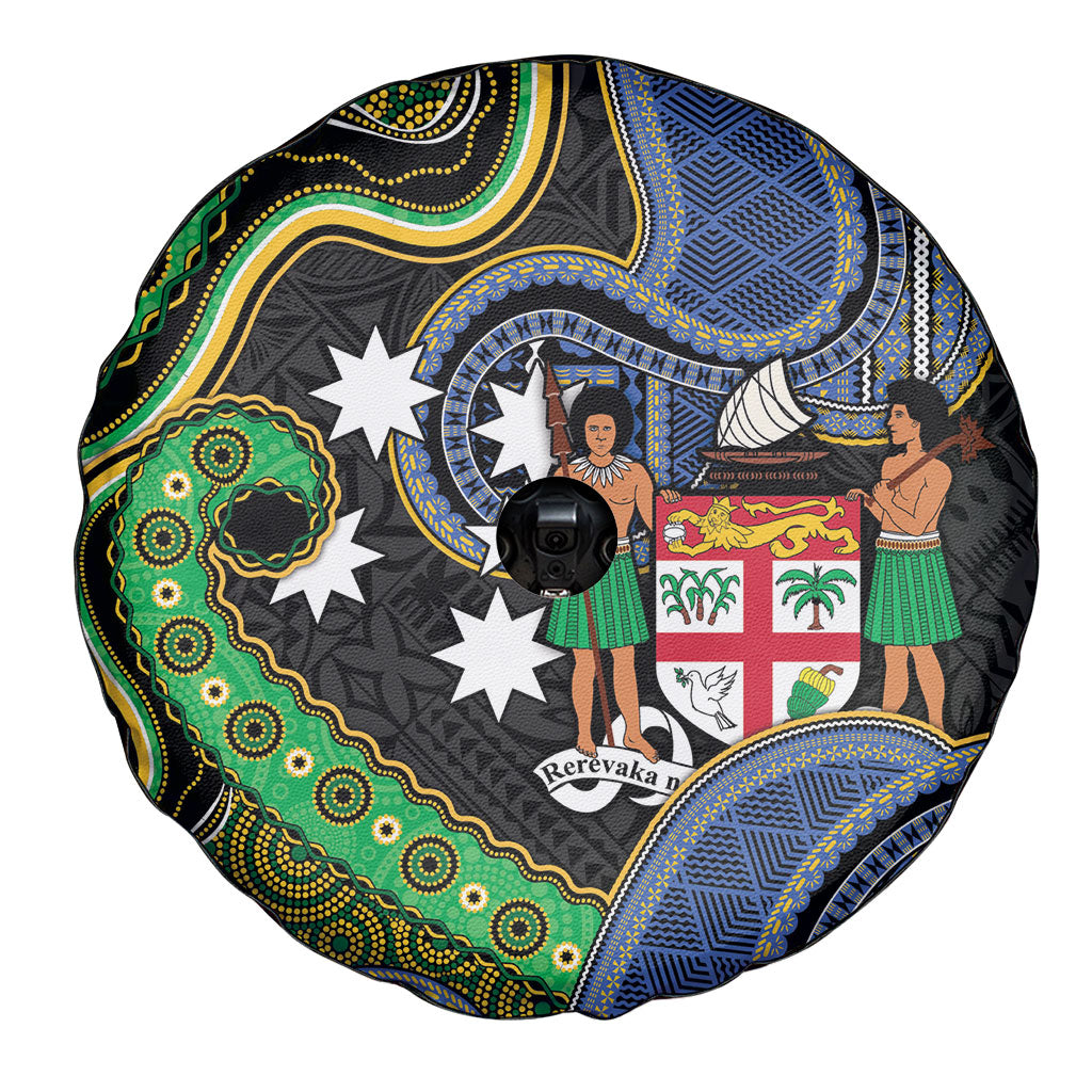 South Sea Islanders And Fiji Spare Tire Cover Fijian Coat Of Arms And Southern Cross