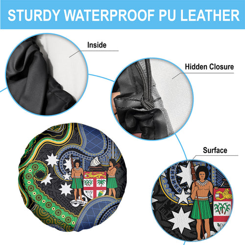 South Sea Islanders And Fiji Spare Tire Cover Fijian Coat Of Arms And Southern Cross
