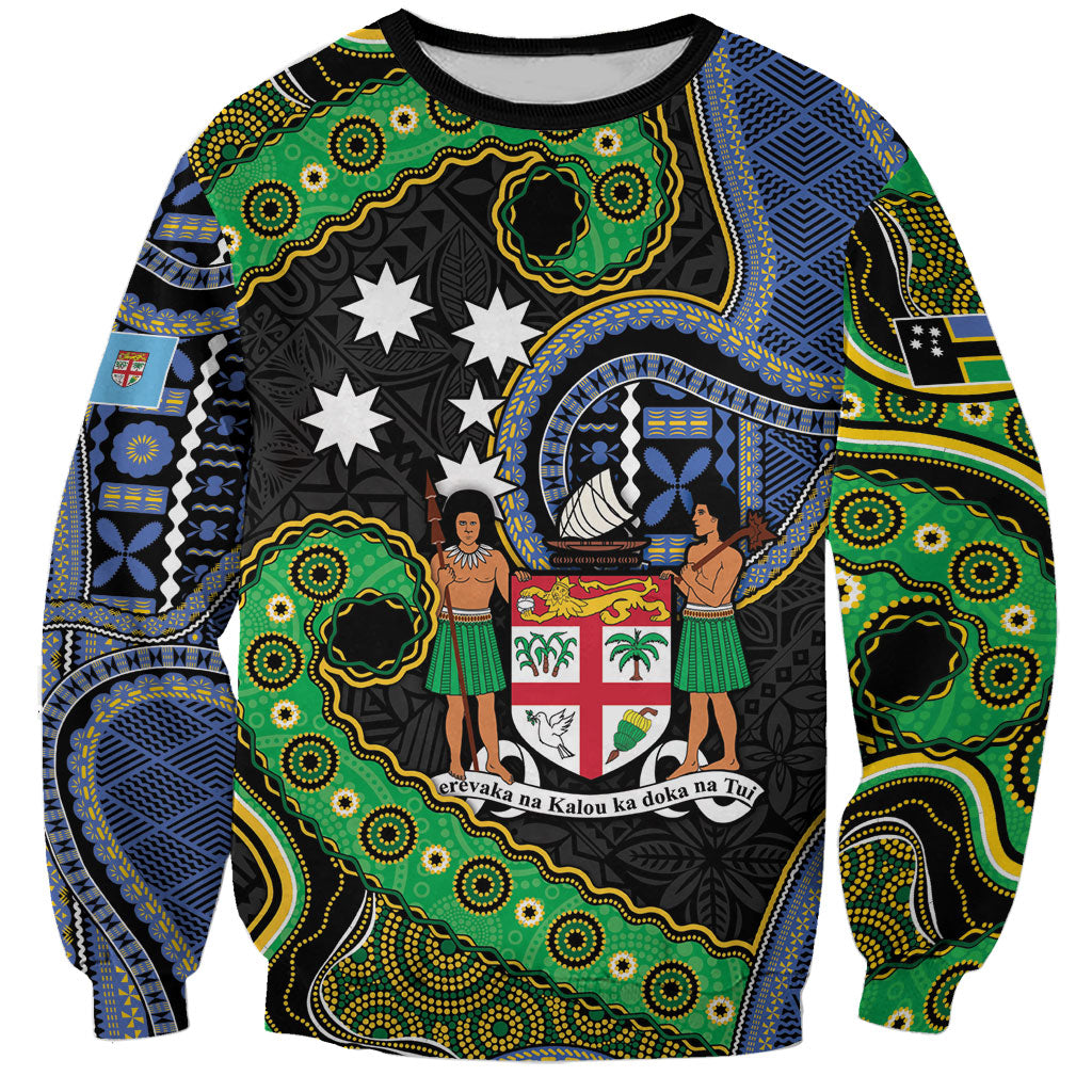 South Sea Islanders And Fiji Sweatshirt Fijian Coat Of Arms And Southern Cross
