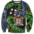 South Sea Islanders And Fiji Sweatshirt Fijian Coat Of Arms And Southern Cross