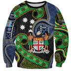South Sea Islanders And Fiji Sweatshirt Fijian Coat Of Arms And Southern Cross