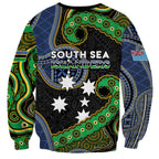 South Sea Islanders And Fiji Sweatshirt Fijian Coat Of Arms And Southern Cross