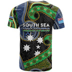 South Sea Islanders And Fiji T Shirt Fijian Coat Of Arms And Southern Cross