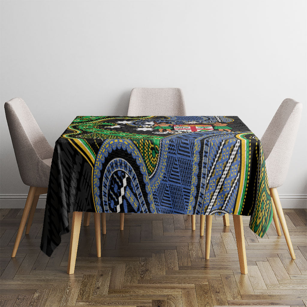 South Sea Islanders And Fiji Tablecloth Fijian Coat Of Arms And Southern Cross