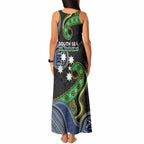 South Sea Islanders And Fiji Tank Maxi Dress Fijian Coat Of Arms And Southern Cross