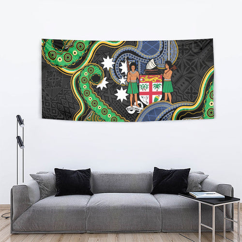 South Sea Islanders And Fiji Tapestry Fijian Coat Of Arms And Southern Cross