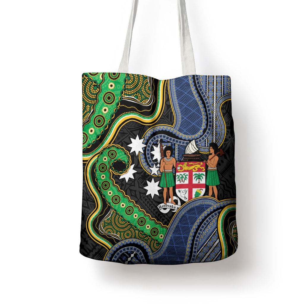 South Sea Islanders And Fiji Tote Bag Fijian Coat Of Arms And Southern Cross