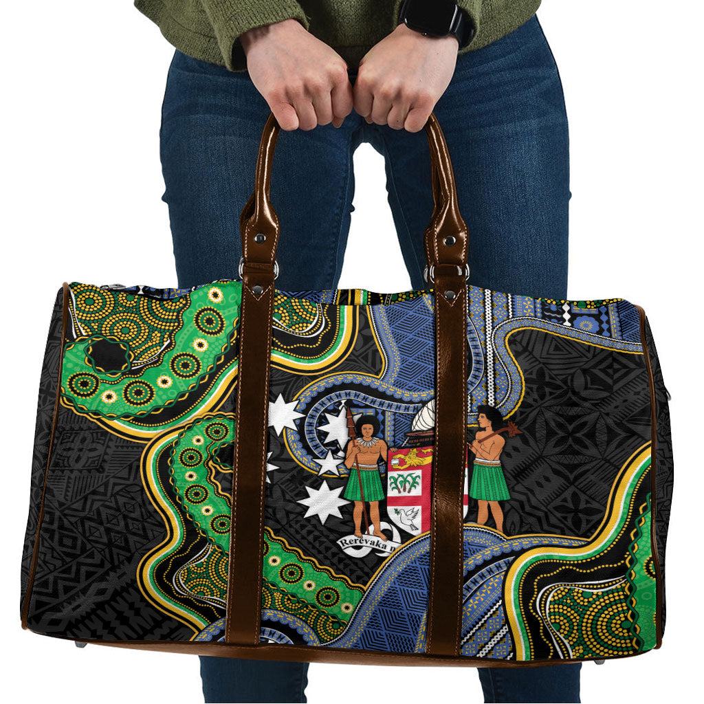 South Sea Islanders And Fiji Travel Bag Fijian Coat Of Arms And Southern Cross