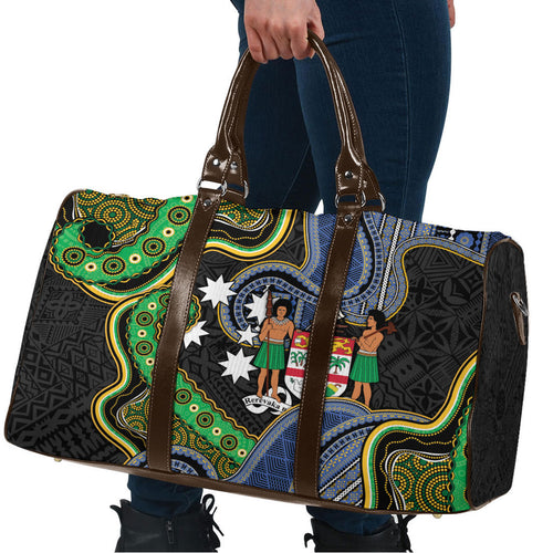 South Sea Islanders And Fiji Travel Bag Fijian Coat Of Arms And Southern Cross
