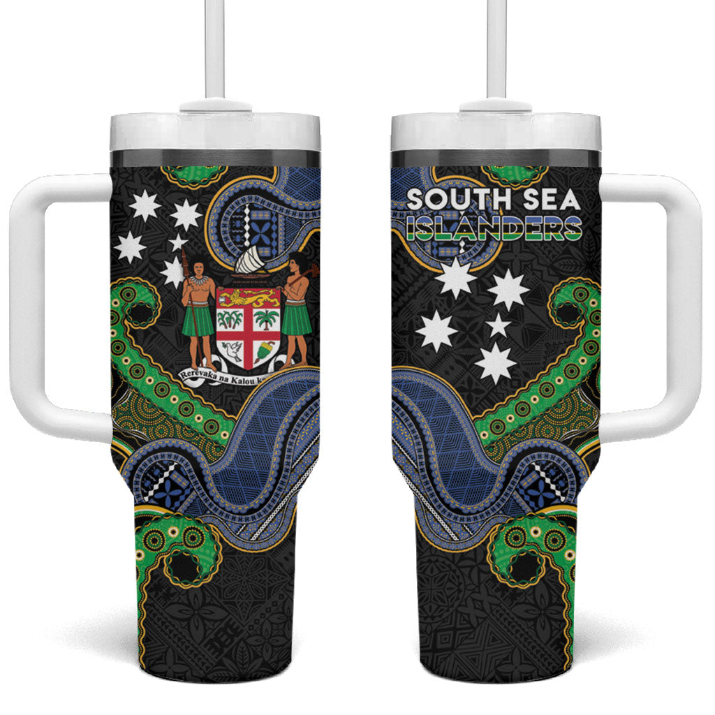 South Sea Islanders And Fiji Tumbler With Handle Fijian Coat Of Arms And Southern Cross