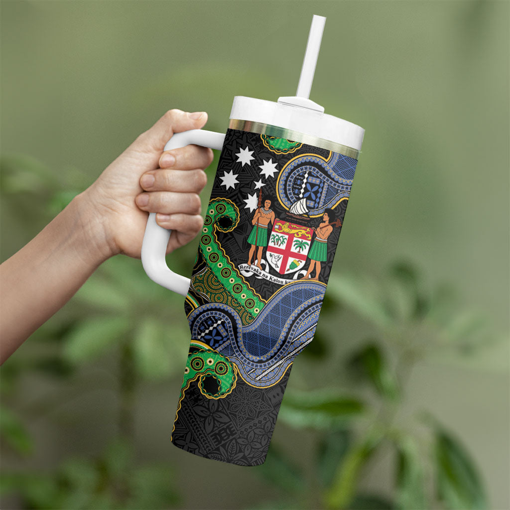 South Sea Islanders And Fiji Tumbler With Handle Fijian Coat Of Arms And Southern Cross
