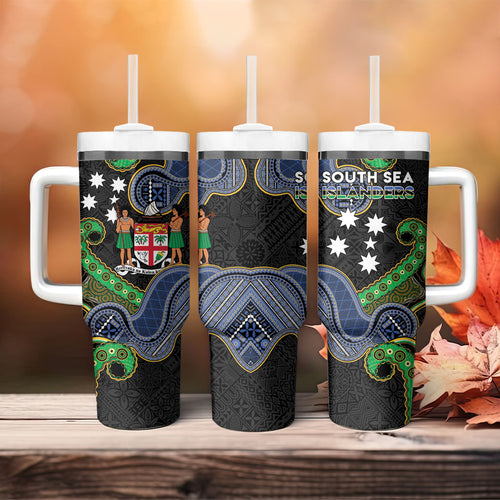 South Sea Islanders And Fiji Tumbler With Handle Fijian Coat Of Arms And Southern Cross