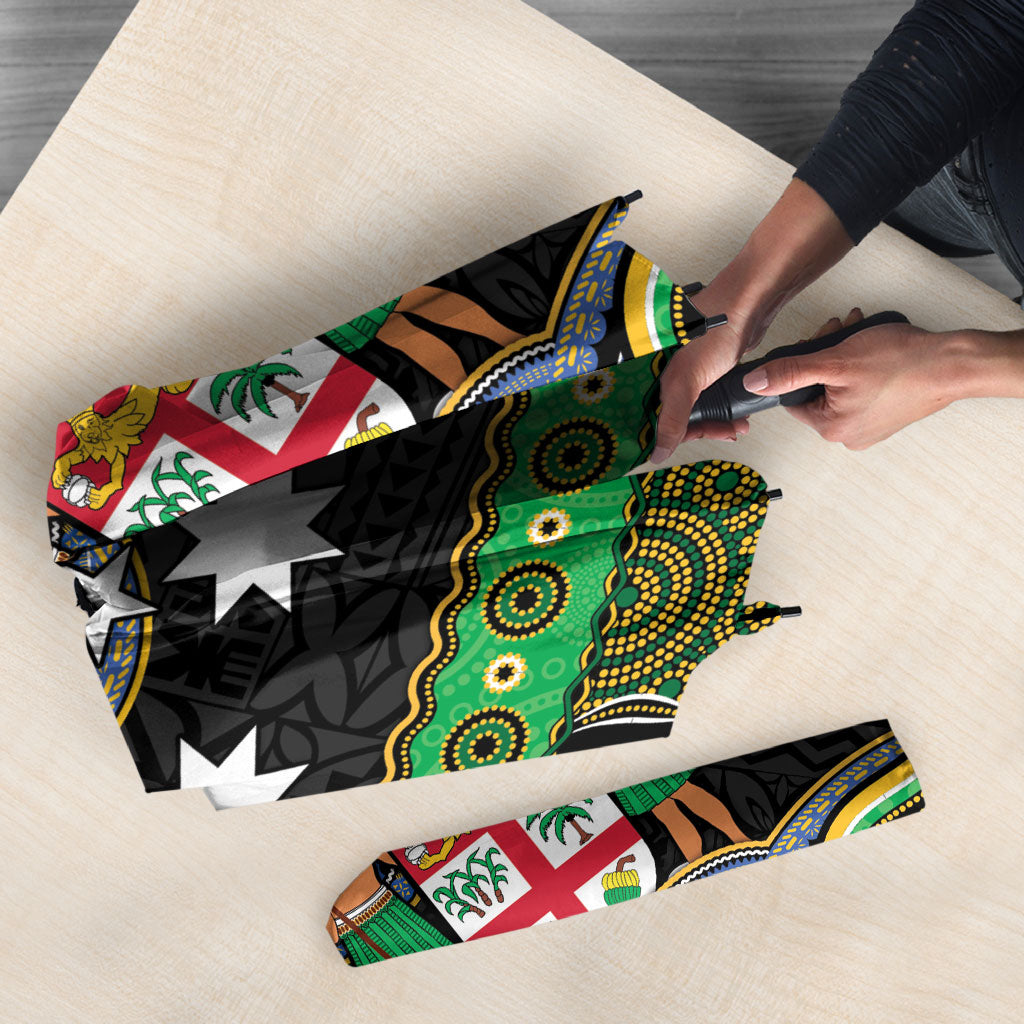 South Sea Islanders And Fiji Umbrella Fijian Coat Of Arms And Southern Cross