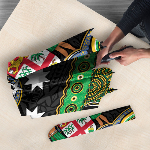 South Sea Islanders And Fiji Umbrella Fijian Coat Of Arms And Southern Cross
