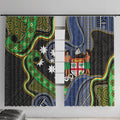South Sea Islanders And Fiji Window Curtain Fijian Coat Of Arms And Southern Cross