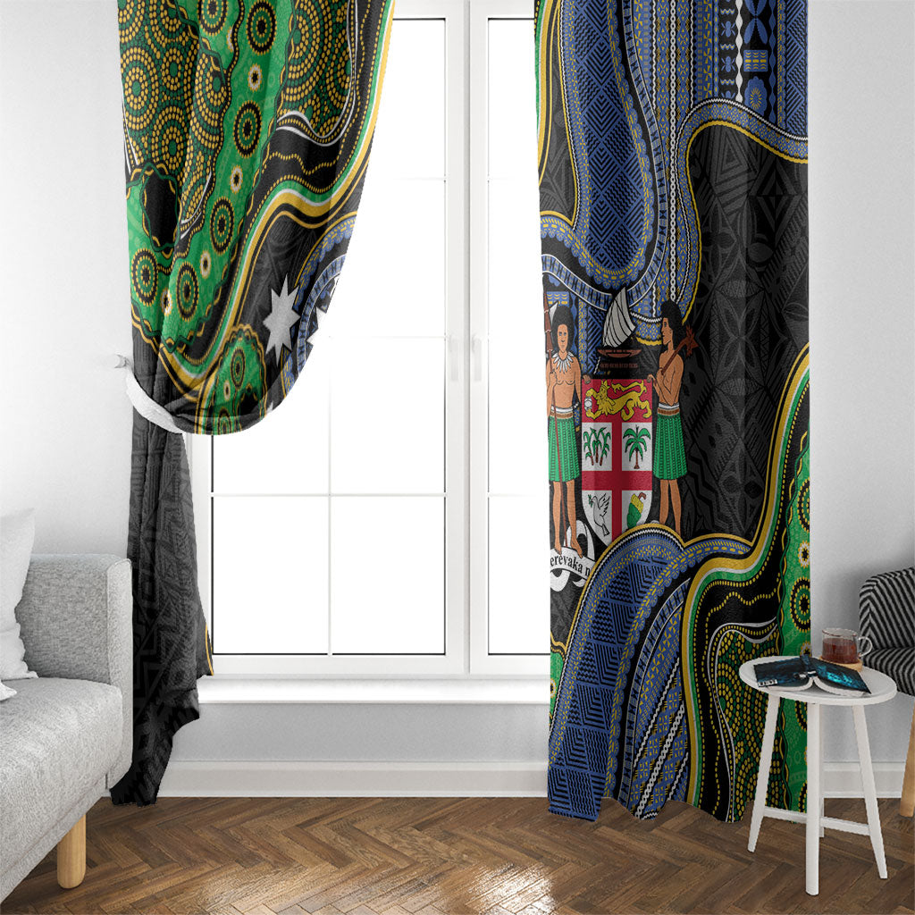 South Sea Islanders And Fiji Window Curtain Fijian Coat Of Arms And Southern Cross