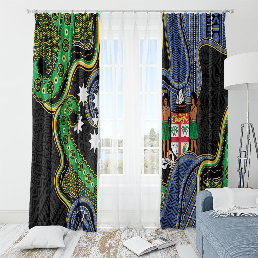 South Sea Islanders And Fiji Window Curtain Fijian Coat Of Arms And Southern Cross