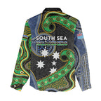 South Sea Islanders And Fiji Women Casual Shirt Fijian Coat Of Arms And Southern Cross