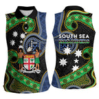 South Sea Islanders And Fiji Women Sleeveless Polo Shirt Fijian Coat Of Arms And Southern Cross