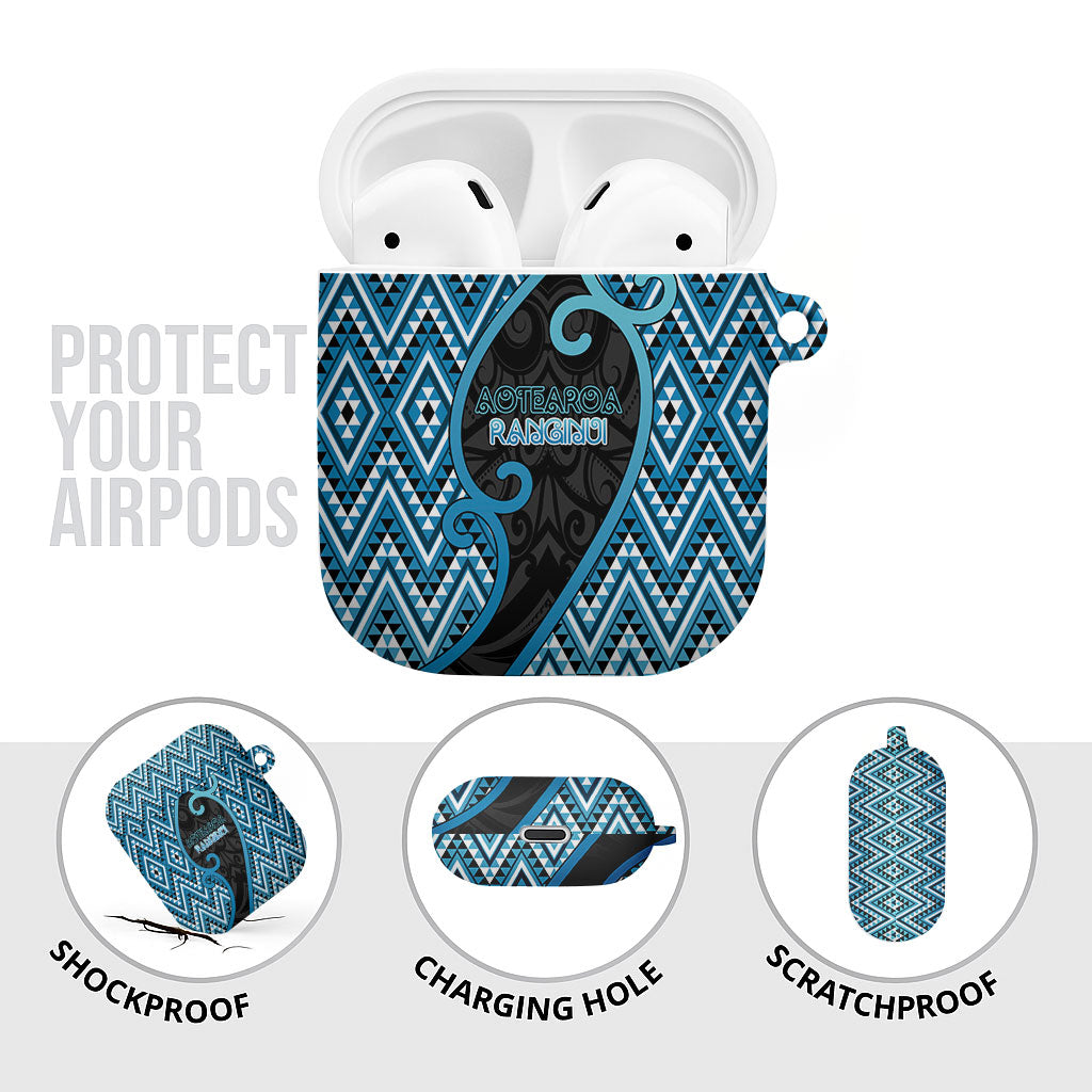 Aotearoa Atua Ranginui AirPods Case Maori Sky Father Koru Patterns