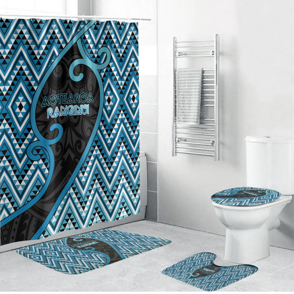 Aotearoa Atua Ranginui Bathroom Set Maori Sky Father Koru Patterns