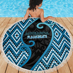 Aotearoa Atua Ranginui Beach Blanket Maori Sky Father Koru Patterns