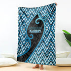 Aotearoa Atua Ranginui Blanket Maori Sky Father Koru Patterns