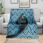 Aotearoa Atua Ranginui Blanket Maori Sky Father Koru Patterns