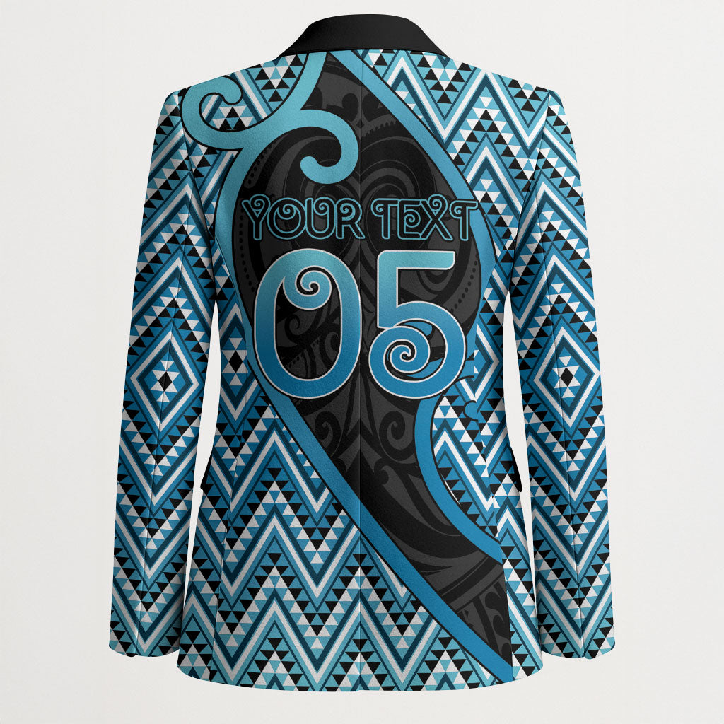 Custom Aotearoa Atua Ranginui Blazer Maori Sky Father Koru Patterns