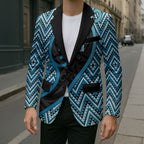 Custom Aotearoa Atua Ranginui Blazer Maori Sky Father Koru Patterns