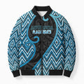 Custom Aotearoa Atua Ranginui Bomber Puffer Jacket Maori Sky Father Koru Patterns