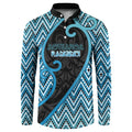 Custom Aotearoa Atua Ranginui Button Sweatshirt Maori Sky Father Koru Patterns