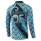 Custom Aotearoa Atua Ranginui Button Sweatshirt Maori Sky Father Koru Patterns