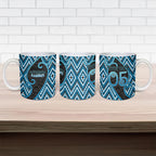 Custom Aotearoa Atua Ranginui Ceramic Mug Maori Sky Father Koru Patterns