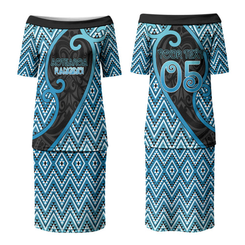Custom Aotearoa Atua Ranginui Couples Matching Puletasi and Hawaiian Shirt Maori Sky Father Koru Patterns