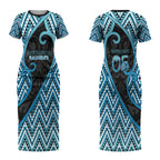 Custom Aotearoa Atua Ranginui Couples Matching Short Sleeve Bodycon Dress and Long Sleeve Button Shirt Maori Sky Father Koru Patterns