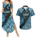 Custom Aotearoa Atua Ranginui Couples Matching Summer Maxi Dress and Hawaiian Shirt Maori Sky Father Koru Patterns