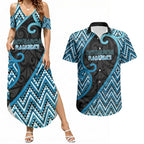 Custom Aotearoa Atua Ranginui Couples Matching Summer Maxi Dress and Hawaiian Shirt Maori Sky Father Koru Patterns