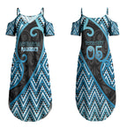 Custom Aotearoa Atua Ranginui Couples Matching Summer Maxi Dress and Hawaiian Shirt Maori Sky Father Koru Patterns