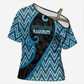 Custom Aotearoa Atua Ranginui Cross Shoulder Shirt Maori Sky Father Koru Patterns