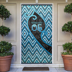 Custom Aotearoa Atua Ranginui Door Cover Maori Sky Father Koru Patterns