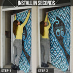 Custom Aotearoa Atua Ranginui Door Cover Maori Sky Father Koru Patterns