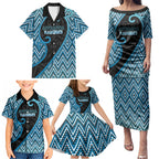 Custom Aotearoa Atua Ranginui Family Matching Puletasi and Hawaiian Shirt Maori Sky Father Koru Patterns